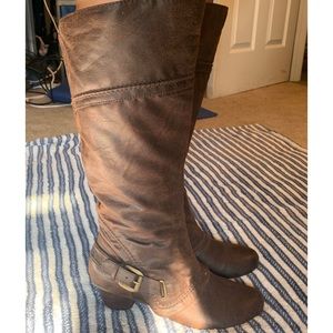 BareTraps Brown Heeled Riding Boots Randee